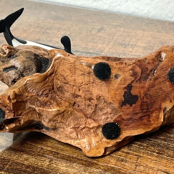 John Perry Orca Sculpture Burlwood Base Vintage Killer Whale Figurine Ocean Art - Picture 11 of 11